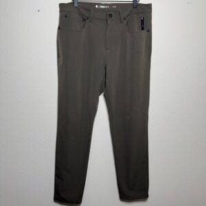 Four Laps Men Traverse Pants 33x30 Slim Stretch Water Repellent Green‎ Golf